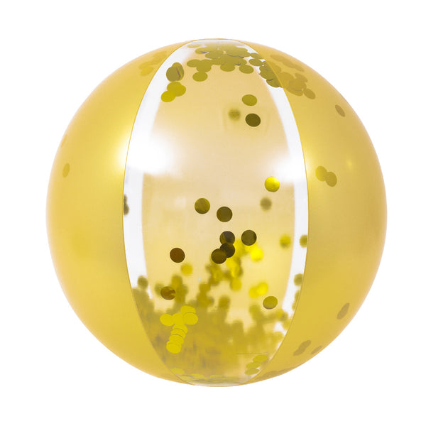 Beach ball gold with luxurious glitter